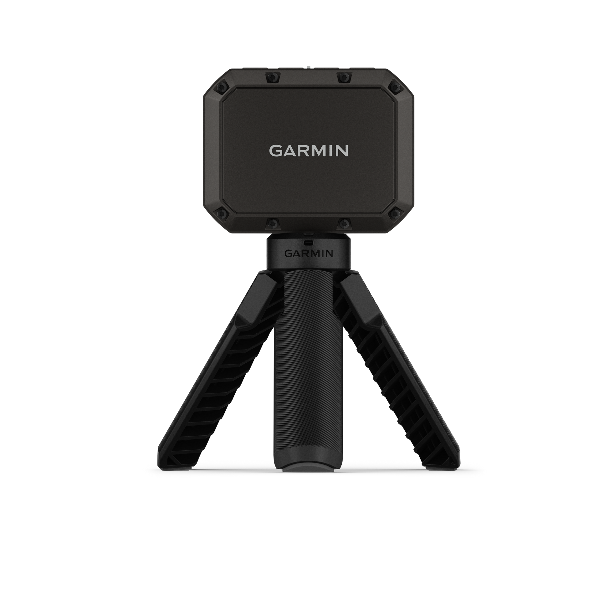 Garmin Xero C2 Chronograph on a black rugged tripod stand; shooting and range accessory.