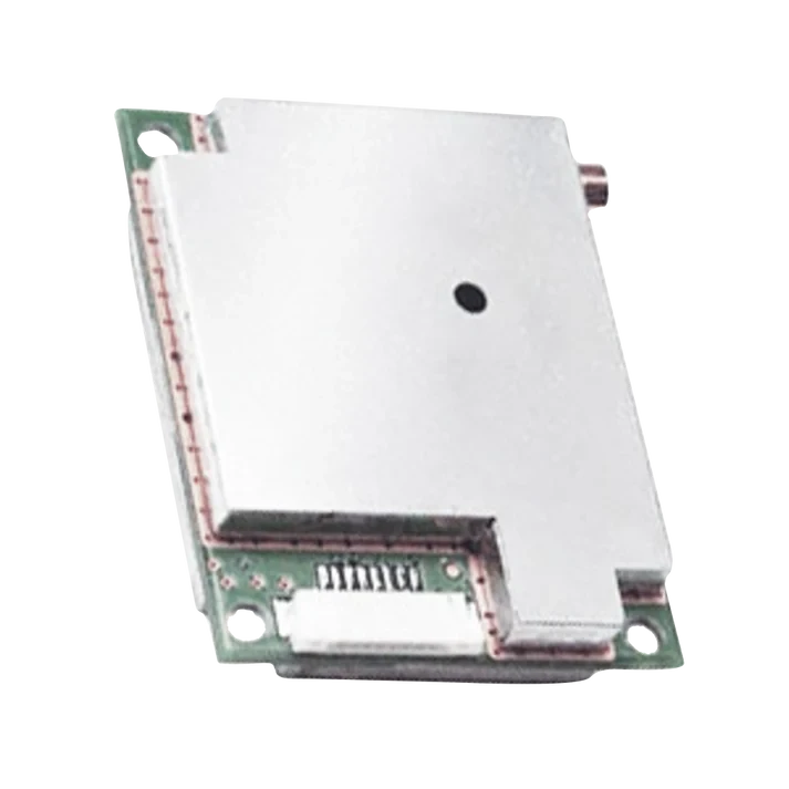 Garmin GPS 15xL-F Sensor module with silver metal shielding and flex cable connector.