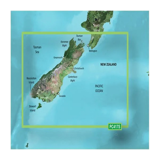 Garmin New Zealand, South Coastal Charts BlueChart g3 Vision | VPC417S | microSD/SD by Garmin