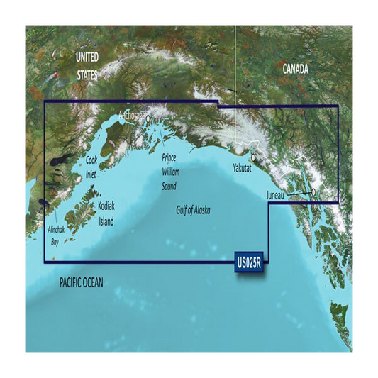 Garmin U.S., Alaska, Anchorage to Juneau Coastal Charts BlueChart g3 Vision | VUS025R | microSD/SD by Garmin