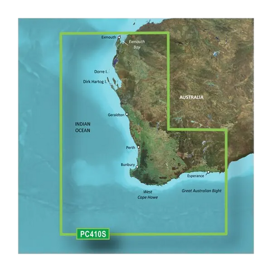Garmin Australia, Esperance to Exmouth Bay Coastal Charts BlueChart g3 Vision | VPC410S | microSD/SD (010-C0868-00) by Garmin