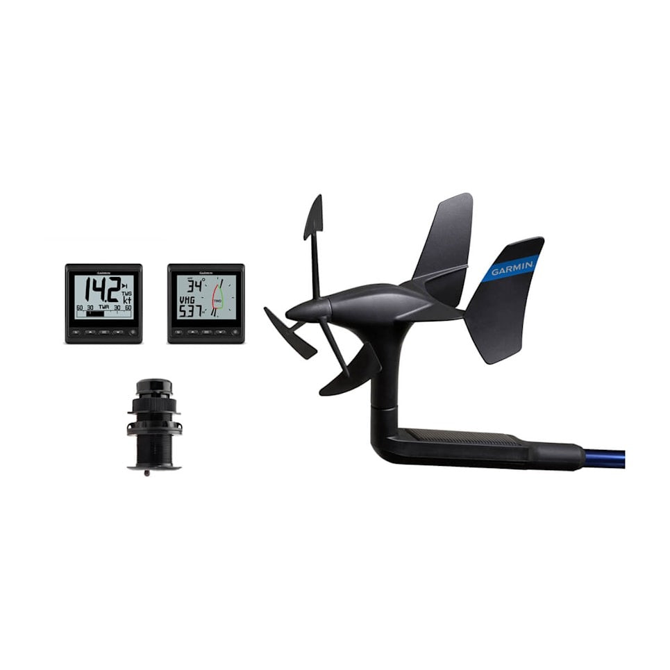 Garmin 4-piece GNX Wireless Sail Pack with GNX Wind, GNX 20 displays, gWind Wireless and DST810 transducer.