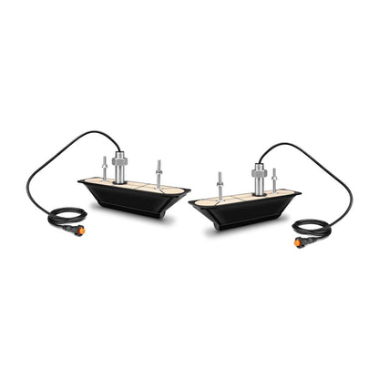 Garmin GT30-THP dive modules (pair) with beige tops, metal posts, and attached cables