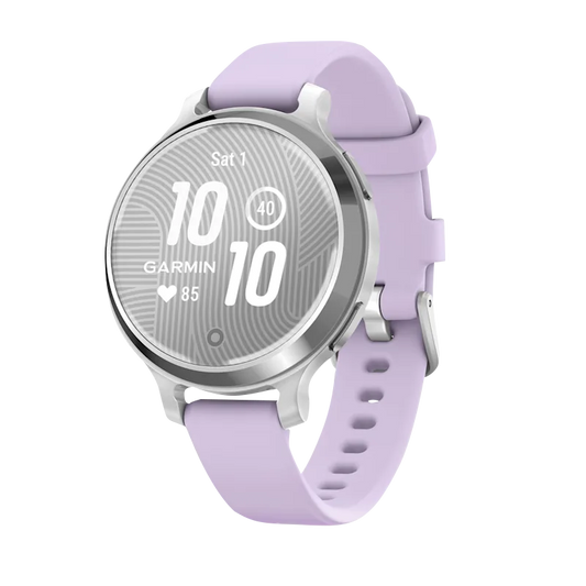 Garmin Lily 2 Active, Silver with Purple Jasmine Silicone Band (010-02891-01) by Garmin