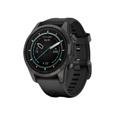 Garmin Epix Pro (Gen 2), 42 mm Sapphire Edition Carbon Gray DLC Titanium with Black Band (010-02802-14)