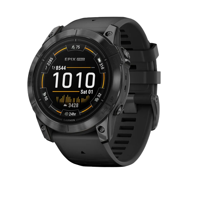 Garmin Epix Pro (Gen 2), 51 mm Édition Standard Gris Ardoise avec Bracelet Noir (010-02804-20)