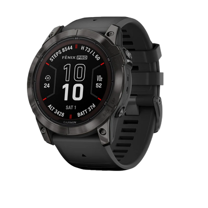 Garmin Fenix 7X Pro Sapphire Solar, Carbon Gray Titanium w/ Black Band (010-02778-10)