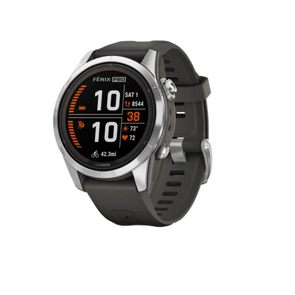 Garmin Fenix 7S Pro Solar Edition Silver with Graphite Band (010-02776-00)