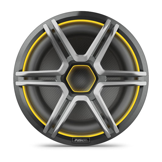 Fusion Apollo 12-inch LED marine subwoofer with sports grey grille