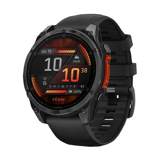 Garmin Fenix 8, 47 mm AMOLED, Slate Gray with Black Silicone Band (010-02904-00) by Garmin