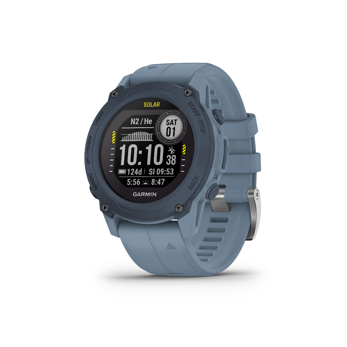 Garmin Descent G1 Solar, Hurricane Blue, Marine Smartwatch for Divers (010-02604-03)