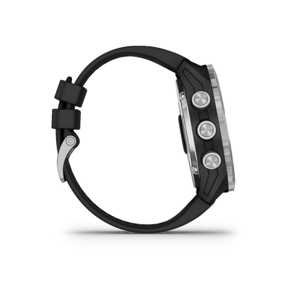 Garmin Descent Mk2, Stainless Steel with Black Band, Marine Smartwatch for Divers (010-02132-00)
