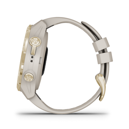 Garmin Descent Mk2S, Light Gold with Light Sand Silicone Band, Marine Smartwatch for Divers (010-02403-00)