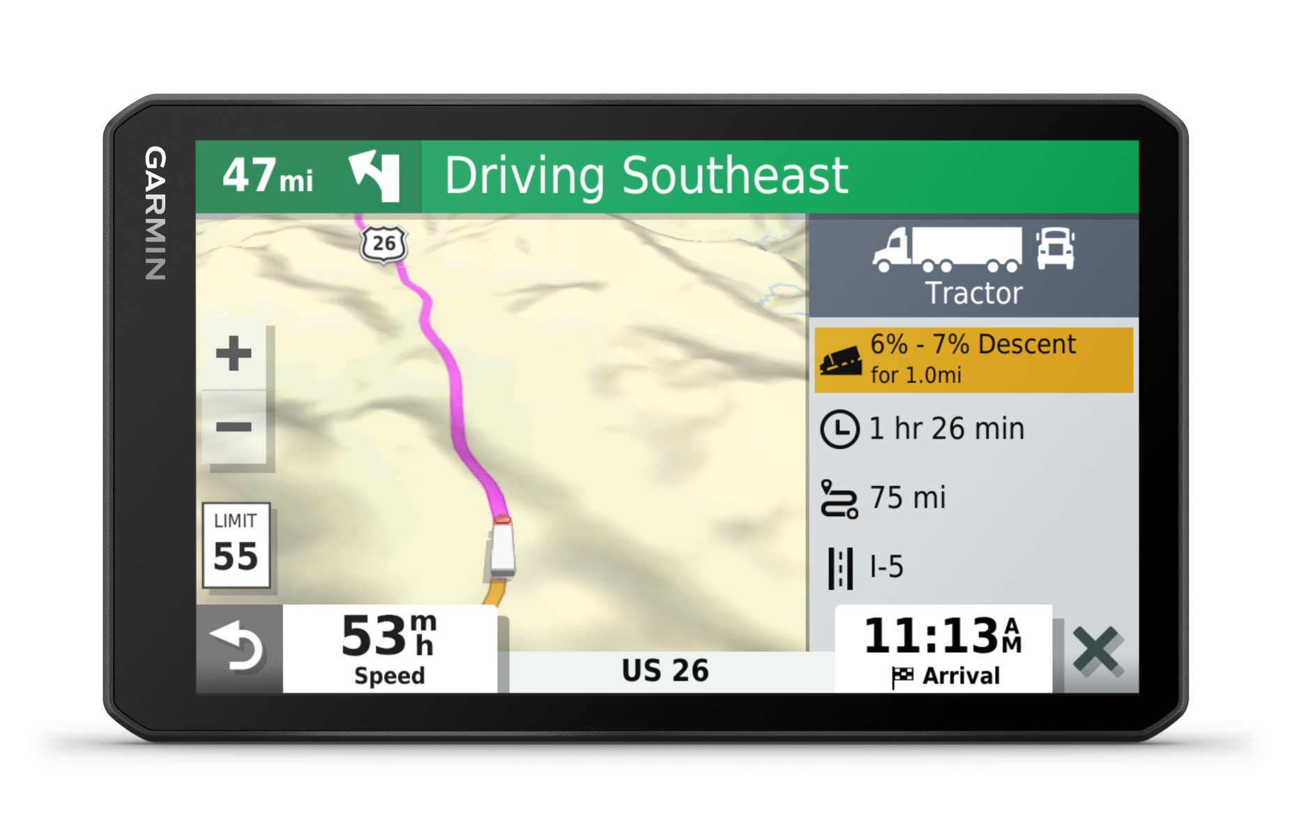 Garmin Dezl OTR700, Trucking GPS Navigator with 7-inch Screen (Garmin Certified Refurbished)