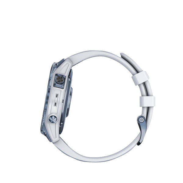 Garmin Fenix 7 Sapphire Solar, Mineral Blue Titanium w/ Whitestone Band (Garmin Certified Refurbished)