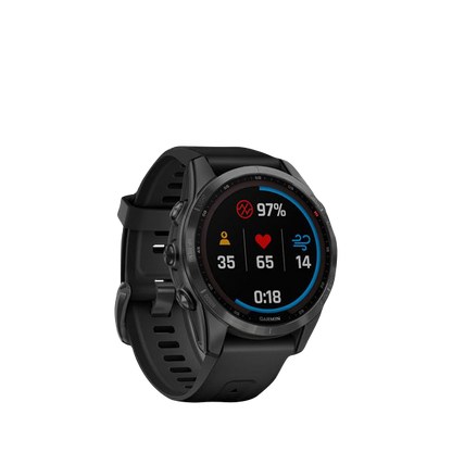 Garmin Fenix 7S Solar, Slate Gray w/ Black Band (Garmin Certified Refurbished)
