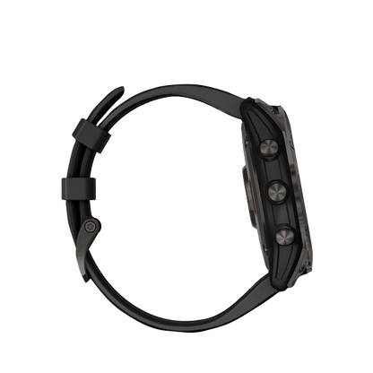 Garmin Fenix 7X Sapphire Solar, Carbon Gray Titanium with Black Band (Garmin Certified Refurbished)