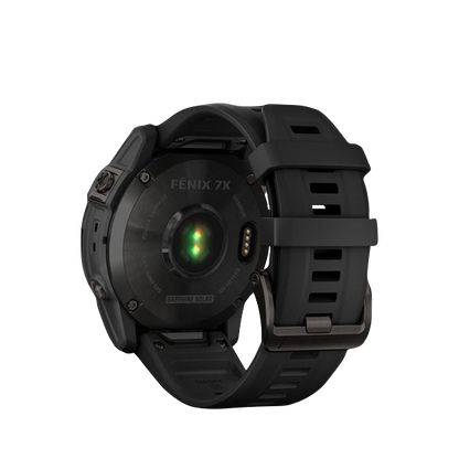 Garmin Fenix 7X Sapphire Solar, Carbon Gray Titanium with Black Band (Garmin Certified Refurbished)