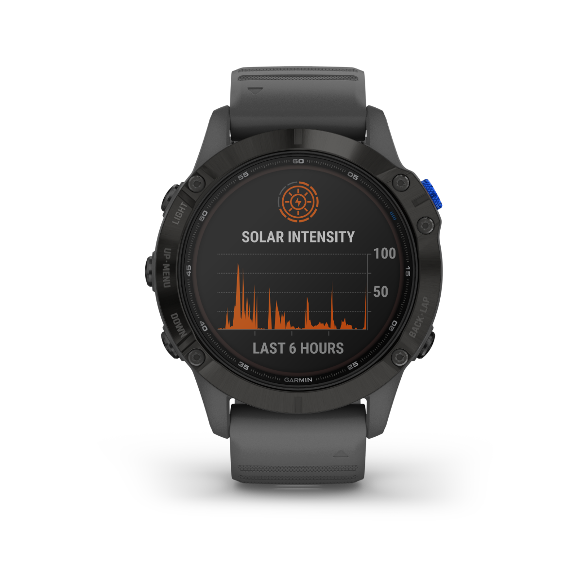 Gamin Fenix 6 Pro Solar, Black with Gray Band, GPS Smartwatch (Garmin Certified Refurbished)