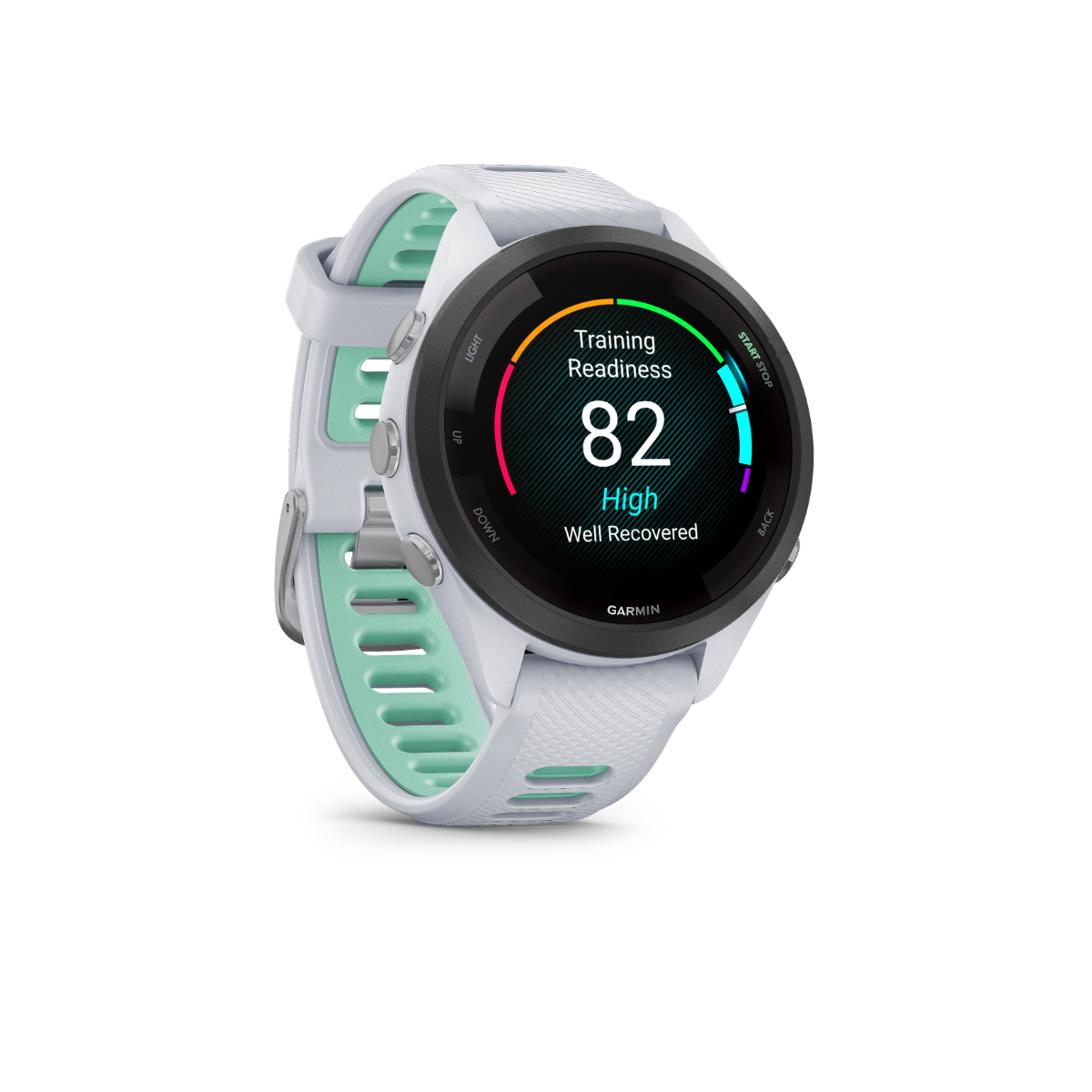 Garmin Forerunner 265S, Black Bezel with Whitestone/Neo Tropic (010-02810-04)