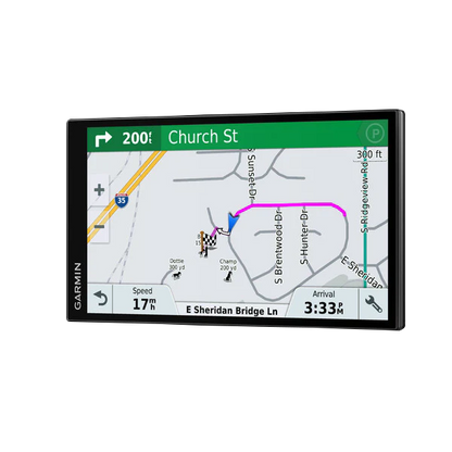 Garmin DriveTrack 71 LMT-S GPS navigation device with a 7-inch display and black bezel