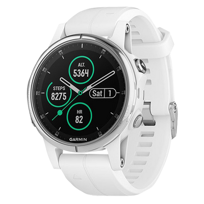 Garmin Fenix 5S Plus Sapphire White w/ Carrara White Band (010-01987-00)