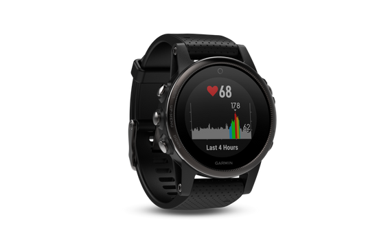 Garmin Fenix 5S Sapphire Black w/ Black Band (010-01685-10) by Garmin