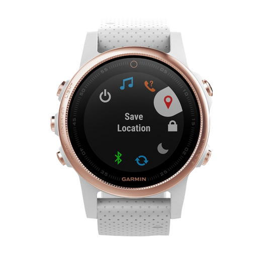 Garmin Fenix 5S Sapphire Rose Goldtone w/ White Band (010-01685-16) by Garmin