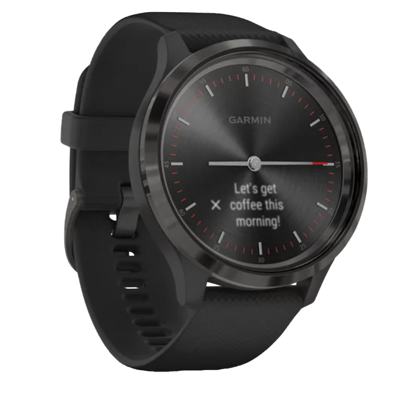 Garmin Vívomove 3, Slate Bezel w/ Black Silicone Band, GPS Smartwatch (Garmin Certified Refurbished)