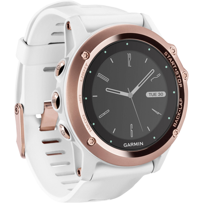 Garmin Fenix 3, White & Rose Gold, GPS Smartwatch (Garmin Certified Refurbished)