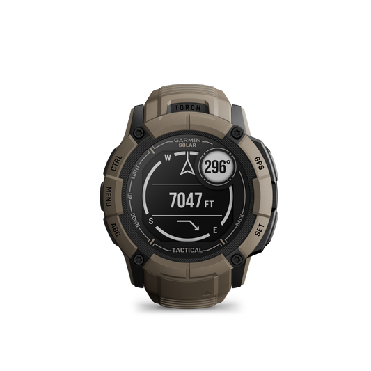 Garmin Instinct 2X Solar Tactical Edition, Coyote Tan, Rugged GPS Smartwatch with Multi-Band GNSS, Built-in Flashlight, 24/7 Health Monitoring, and Unlimited Solar Battery Life (010-02805-12) by Garmin