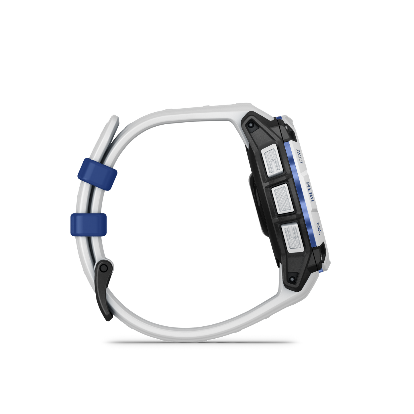 Garmin Instinct 3, (45mm), Solar, Whitestone with Whitestone/Bolt Blue Band (010-02934-03)