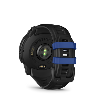 Garmin Instinct 3 AMOLED, (50mm) Black with Black/Bolt Blue Band (010-03020-03)