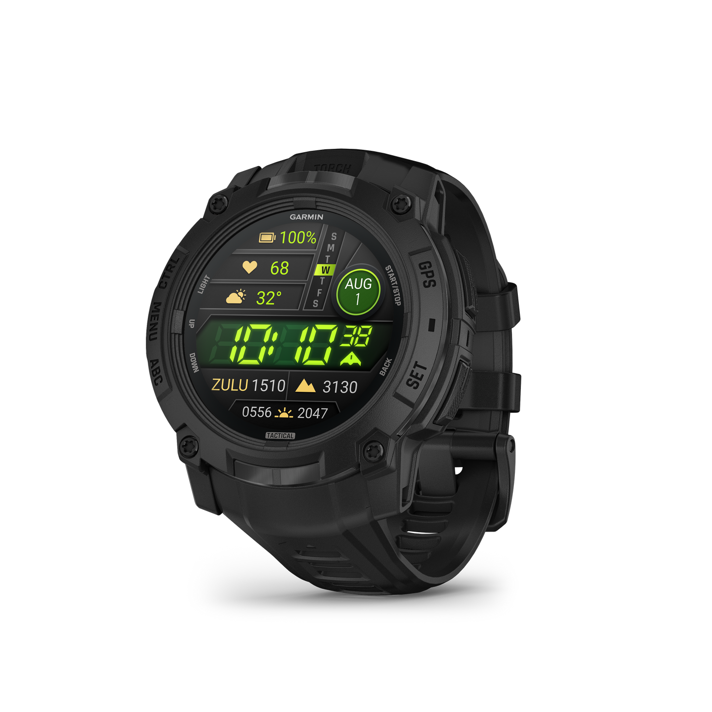 Garmin Instinct 3 AMOLED, Tactical Edition, (50mm) Black with Black Band (010-03020-50)