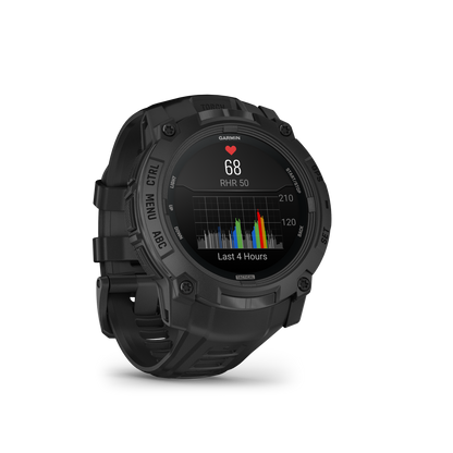Garmin Instinct 3 AMOLED, Tactical Edition, (50mm) Black with Black Band (010-03020-50)