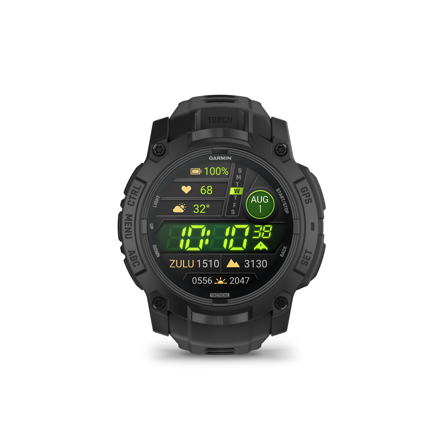 Garmin Instinct 3 AMOLED, Tactical Edition, (50mm) Black with Black Band (010-03020-50)