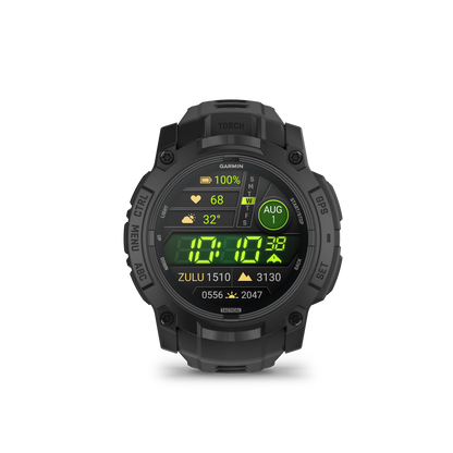 Garmin Instinct 3 AMOLED, Tactical Edition, (50mm) Black with Black Band (010-03020-50)