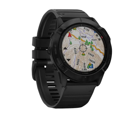 Garmin Fenix 6X Pro, Black with Black Band (Garmin Certified Refurbished)
