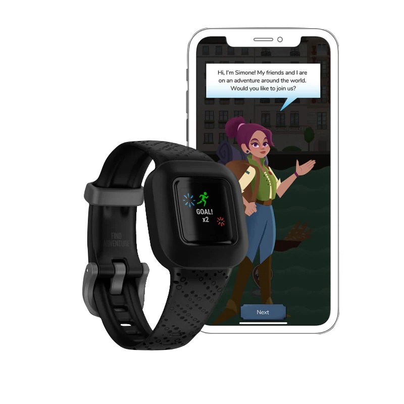 Garmin Vívofit jr. 3, Black Cosmic Watch for Kids (Garmin Certified Refurbished)