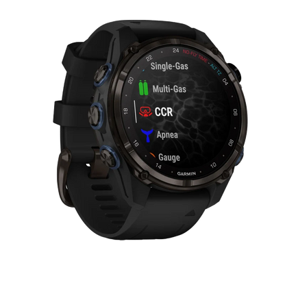 Garmin Descent Mk3i, 43 mm Carbon Gray DLC Titanium with Black Silicone Band (010-02753-10)
