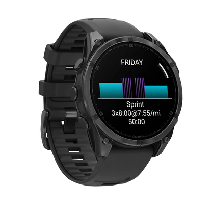 Garmin Fenix 8, 51 mm AMOLED, Slate Gray with Black Silicone Band (010-02905-00)