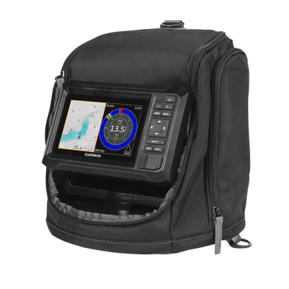 Garmin ECHOMAP 55cv UHD2 Ice Fishing Bundle with Navionics Plus Canada Inland and Coastal Maps and Dual Beam-IF Transducer (010-02592-35)