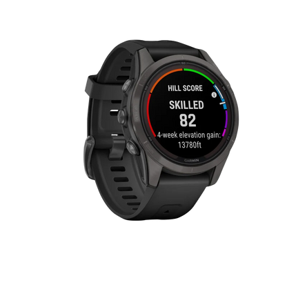 Garmin Fenix 7S Pro Sapphire Solar, Carbon Gray Titanium with Black Band (010-02776-10)