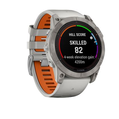 Garmin Fenix 7X Pro Sapphire Solar Edition Titanium with Fog Gray/Ember Orange Band (010-02778-14)
