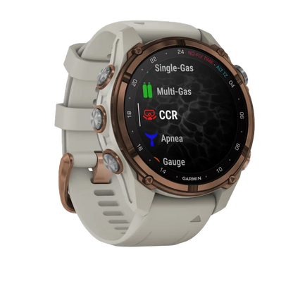 Garmin Descent Mk3i, 43 mm Bronze PVD Titanium with French Gray Silicone Band and Descent T2 Transceiver
