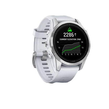 Garmin Epix Pro (Gen 2), 42 mm Standard Edition Silver with Whitestone Band (010-02802-00)