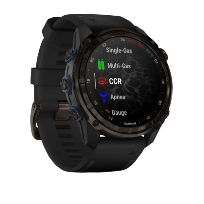 Garmin Descent Mk3i, 51 mm Carbon Gray DLC Titanium with Black Silicone Band and Descent T2 Transceiver