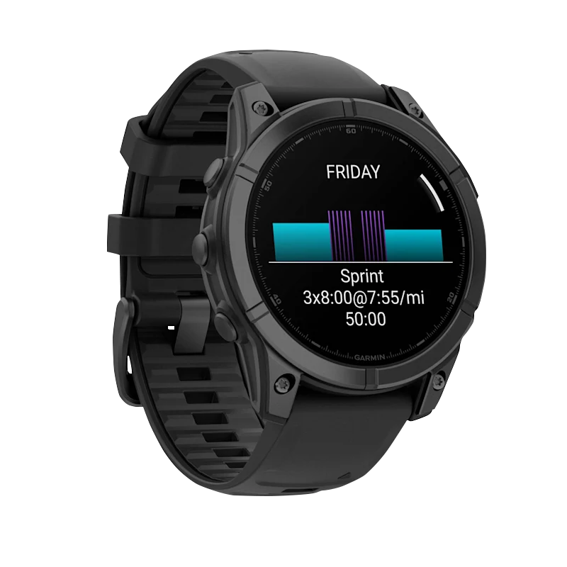Garmin Fenix E, 47 mm AMOLED, Slate Gray Steel with Black Silicone Band (010-03025-03)