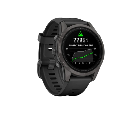 Garmin Epix Pro (Gen 2), 42 mm Sapphire Edition Carbon Gray DLC Titanium with Black Band (010-02802-14)
