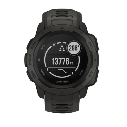 Garmin Instinct, Graphite GPS Watch (Garmin Certified Refurbished)